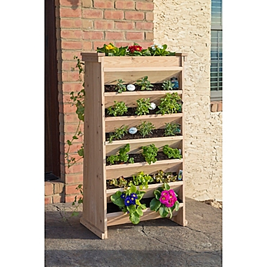 Vertical Indoor/Outdoor Garden Planter in Cedar. View a larger version of this product image.