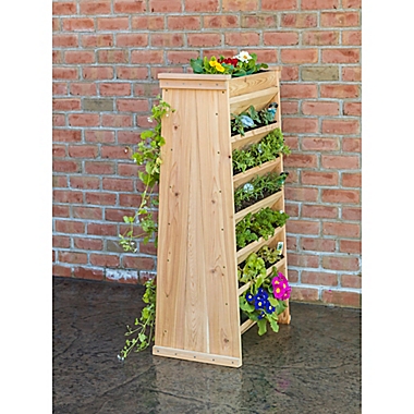 Vertical Indoor/Outdoor Garden Planter in Cedar. View a larger version of this product image.