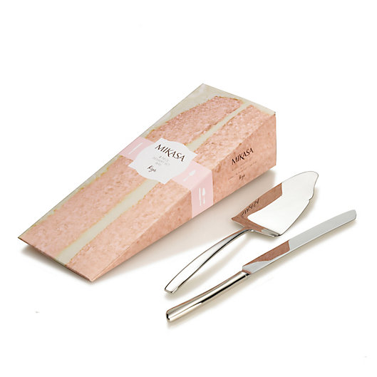 Alternate image 1 for Mikasa® Kya Smoke 2-Piece Cake Knife and Server Set