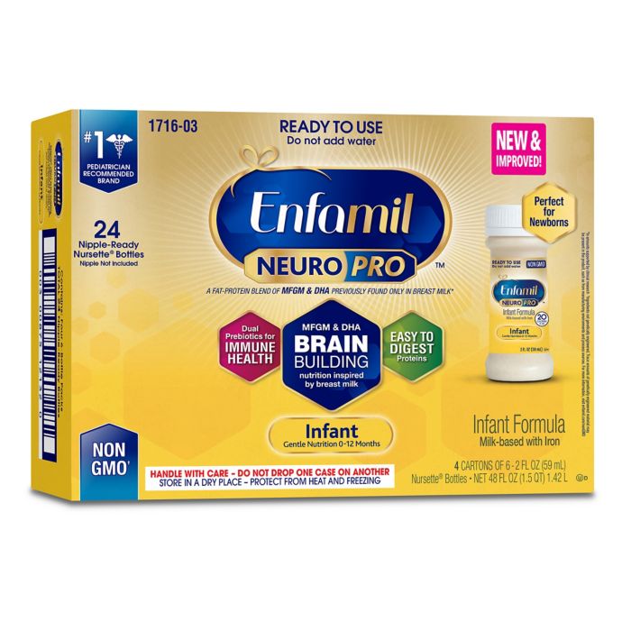 Enfamil Neuropro 24 Pack Of 2 Fl Oz Ready To Feed Infant Formula Bottles Buybuy Baby