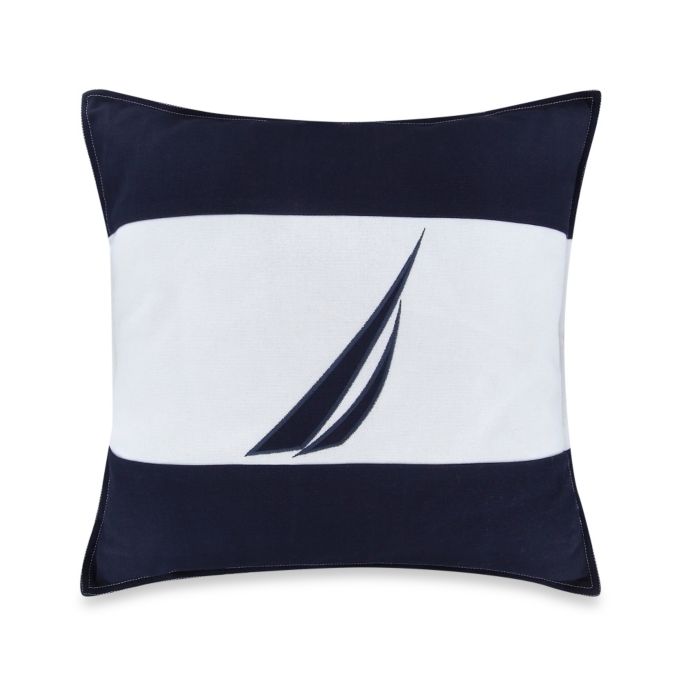 Nautica Mainsail J Class Square Throw Pillow In Navy Bed Bath Beyond