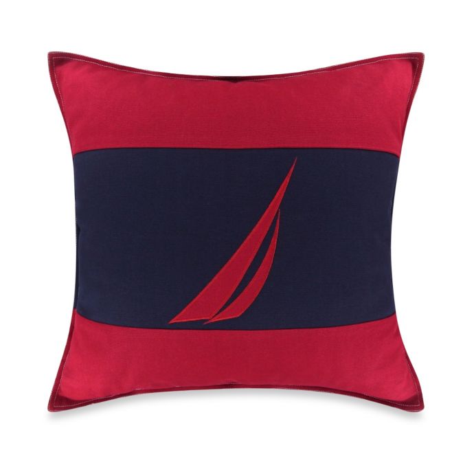 Nautica Mainsail J Class Square Throw Pillow In Red Bed Bath