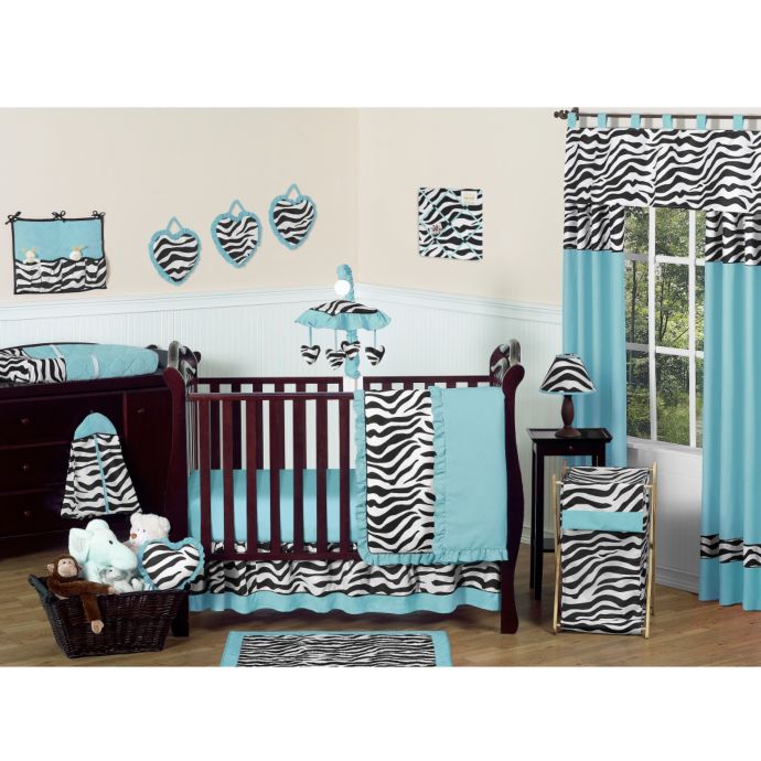 Sweet Jojo Designs Funky Zebra 11 Piece Crib Bedding Set In