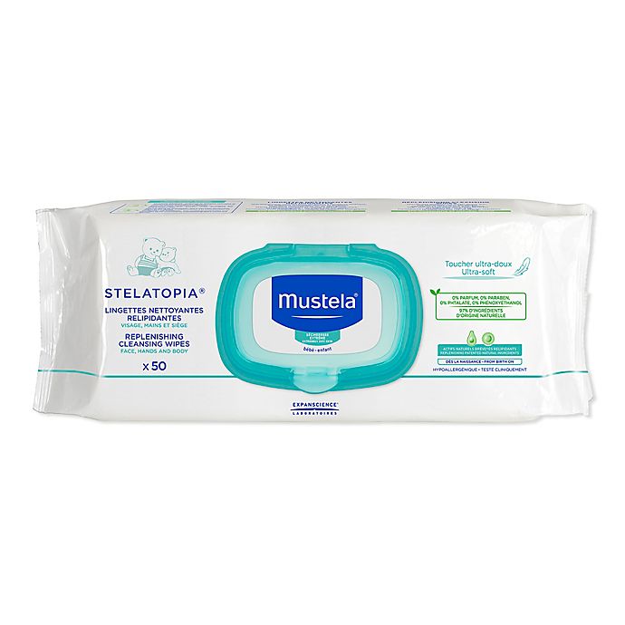 Mustela® 50-Count Stelatopia Replenishing Cleansing Wipes