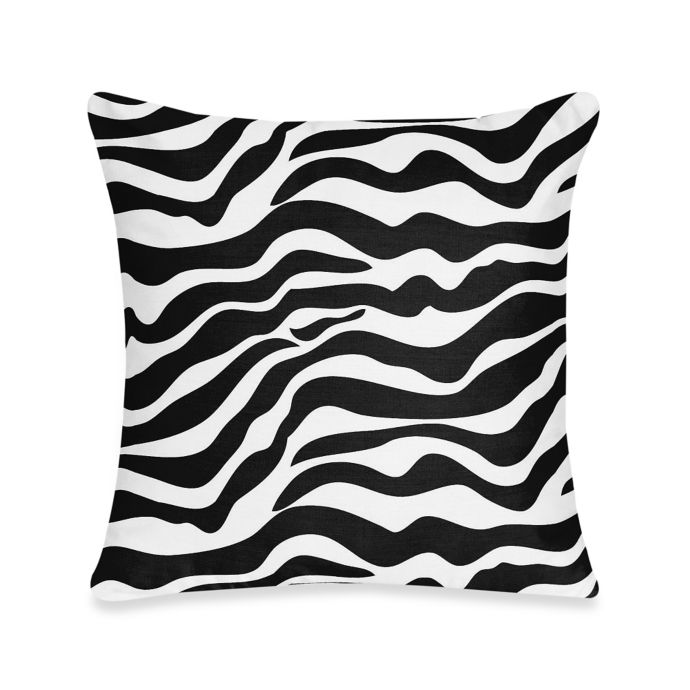 Sweet Jojo Designs Funky Zebra 18 Inch Decorative Throw Pillow In
