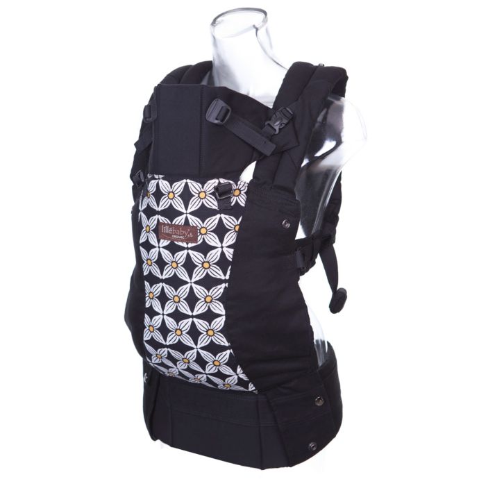 lillebaby® Complete™ Designer Baby Carrier in Black with Yellow Petals | Bed Bath & Beyond