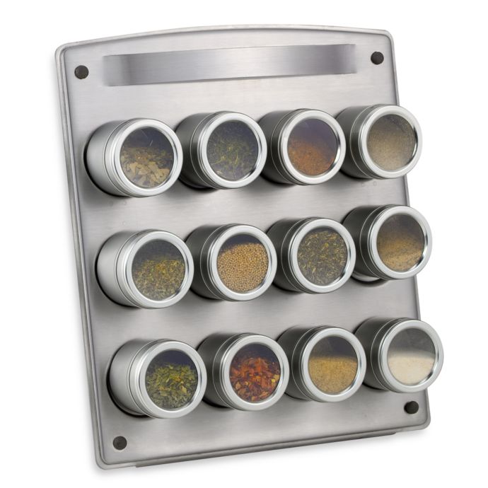 Kamenstein Magnetic 12 Jar Spice Rack With Easel Bed Bath Beyond
