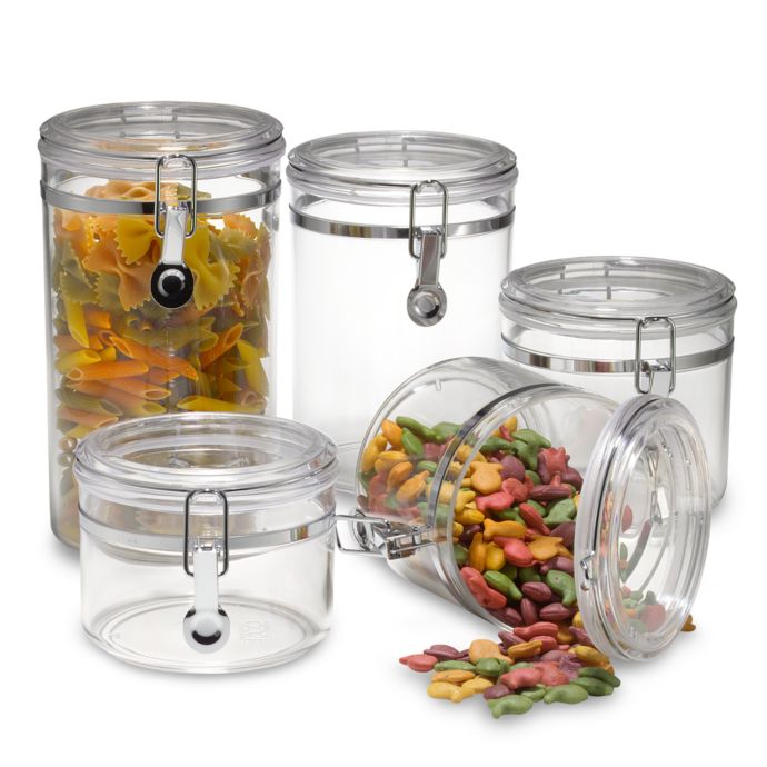 SALT™ Clear 5-Piece Canister Set | Bed Bath & Beyond