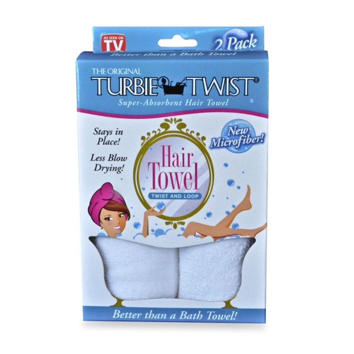 The Original Turbie Twist Super Absorbent Hair Towel In White