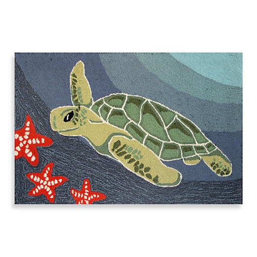 Alternate image 1 for Trans-Ocean Frontporch Sea Turtle Indoor/Outdoor Accent Rug