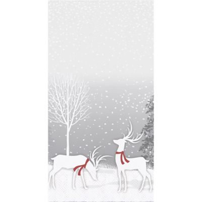 Snow 20-Pack Paper Guest Towels in Grey