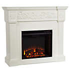 Alternate image 1 for Southern Enterprises Calvert Carved Media Stand Electric Fireplace in Ivory