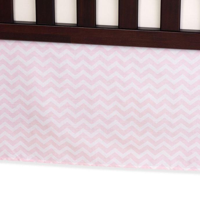 Carter S Mix Match Zigzag Crib Skirt In Pink Buybuy Baby