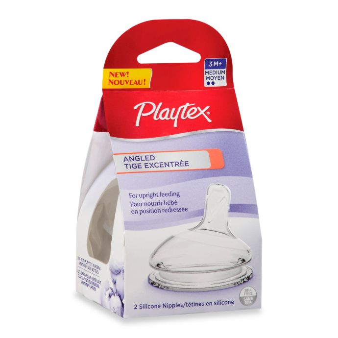 Playtex® 2Pack Medium Flow Angled Nipples Bed Bath & Beyond