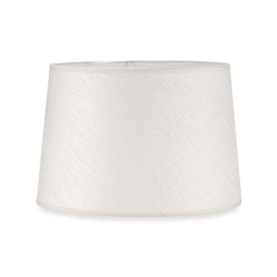 white burlap lamp shade