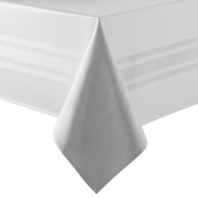 grey and white tablecloth