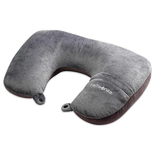 Alternate image 1 for Samsonite Magic 2-in-1 Travel Pillow with Pocket in Charcoal