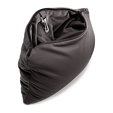 Samsonite Magic 2-in-1 Travel Pillow with Pocket in Charcoal. View a larger version of this product image.