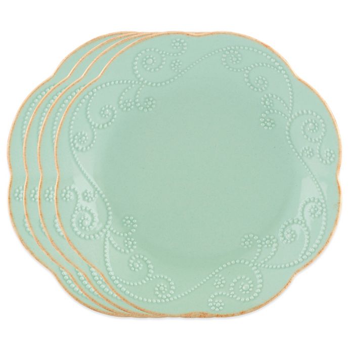 Lenox® French Perle™ Dessert Plates in Ice Blue (Set of 4) Bed Bath & Beyond