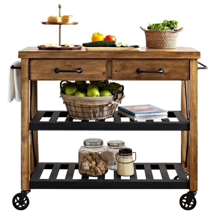 Crosley Roots Rolling Rack Industrial Kitchen Cart Bed Bath Beyond