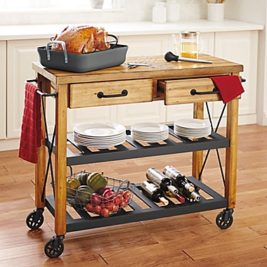 Crosley Roots Rolling Rack Industrial Kitchen Cart. View a larger version of this product image.