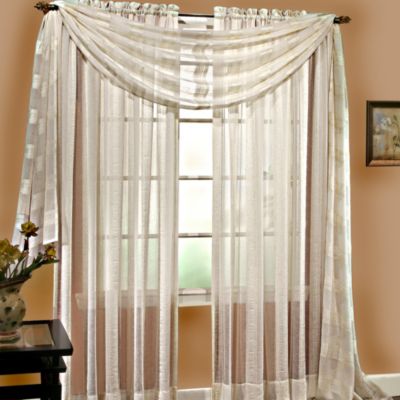 Linen Sheer 6-Yard Window Scarf in 