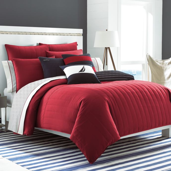 Nautica® Mainsail Reversible Comforter and Sham Set in Red ...