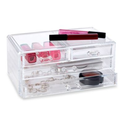 Clear 4-Drawer Cosmetic Organizer