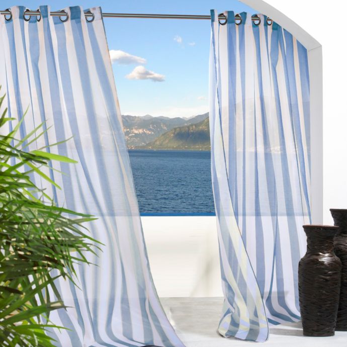 Escape Stripe Grommet Window Curtain Panel Bed Bath Beyond