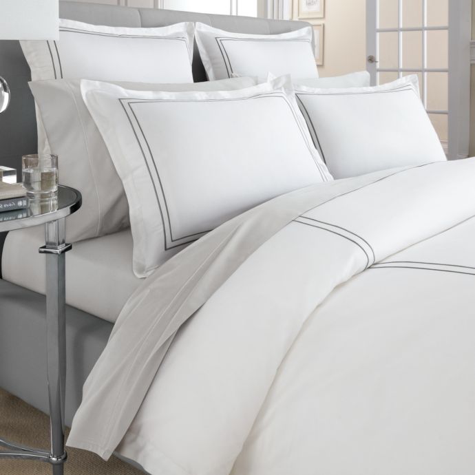 Wamsutta Baratta Stitch Micro Cotton Duvet Cover Bed Bath Beyond