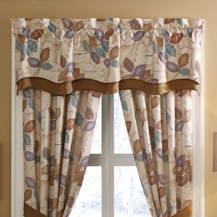 Croscill® Mosaic Leaves Window Valance | Bed Bath & Beyond