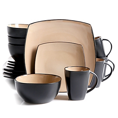 Gibson Home Amalfi 16-Piece Dinnerware Set in Taupe. View a larger version of this product image.