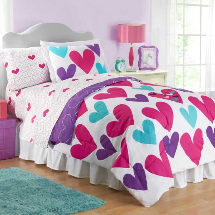 Hearts Reversible Comforter Set Bed Bath & Beyond