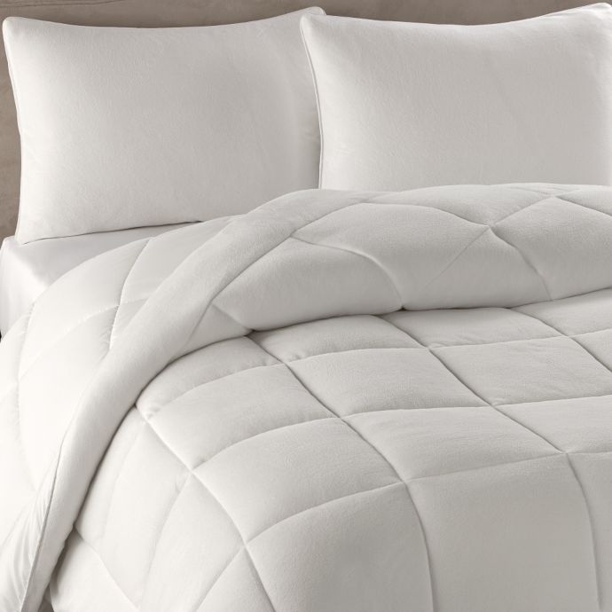 Berkshire Blanket® Microloft Softer Sleep™ Comforter Set in Cream Bed