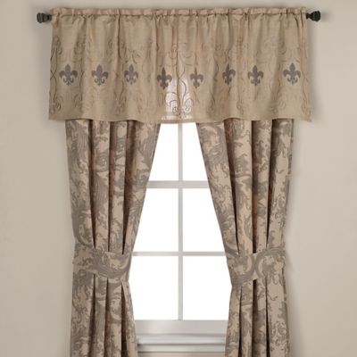 Fleur De Lis Window Curtain Panel Pair And Valance Bed Bath Beyond