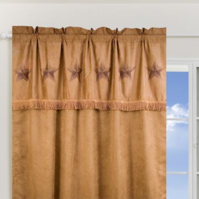 hiend accents western star window curtain panel and valance | bed