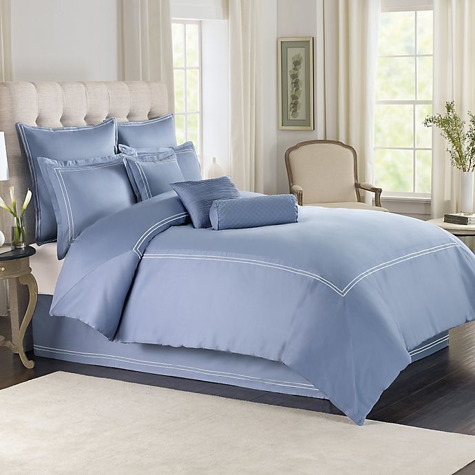 Wamsutta Baratta Stitch Comforter Set In Periwinkle Bed Bath