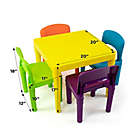 Alternate image 4 for Tot Tutors Snap-Together 5-Piece Table and Chairs Set in Vibrant Multicolor