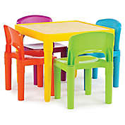 Tot Tutors Snap-Together 5-Piece Table and Chairs Set in Vibrant Multicolor
