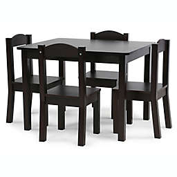 Humble Crew 5-Piece Table and Chairs Set in Espresso