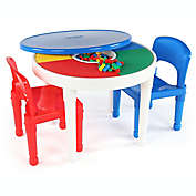 Humble Crew 2-In-1 Building Block Compatible Activity Table and Chairs Set