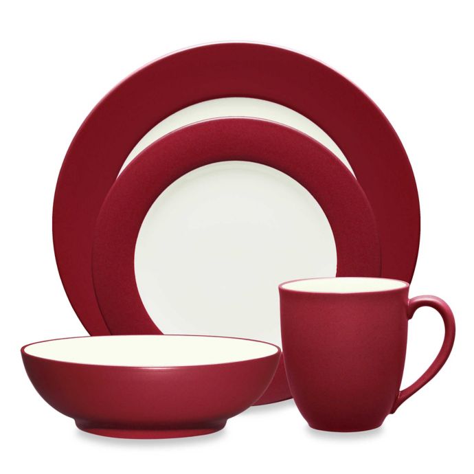 Noritake® Colorwave Rim Dinnerware Collection in Raspberry Bed Bath