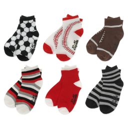 Capelli® New York Size 2T-4T 6-Pack Multi-Sports Socks
