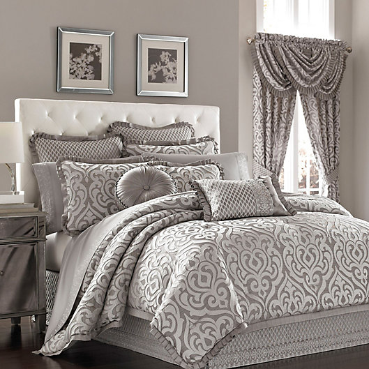 Alternate image 1 for J. Queen New York™ Luxembourg Duvet Cover Set in Antique Silver