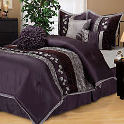 Riley Queen Comforter Set in Purple