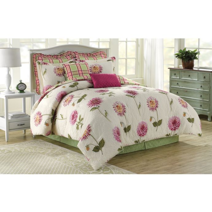 Soho New York Home Dahlia 8 Piece Comforter Set In Pink Bed Bath