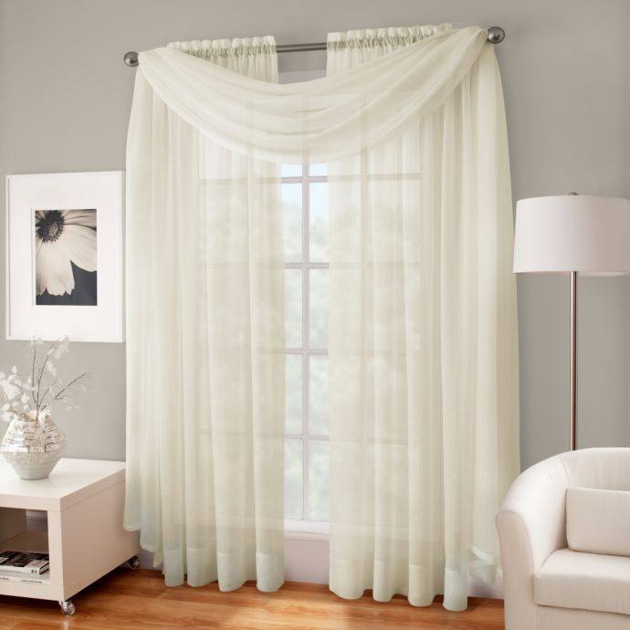 Crushed Voile Sheer Scarf Valance Bed Bath and Beyond Canada