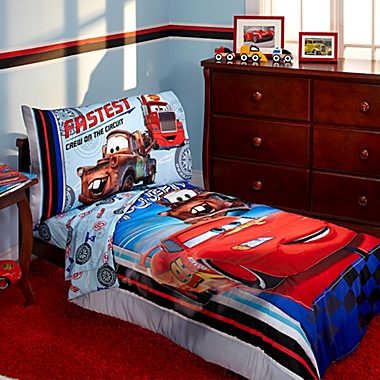 Disney Cars Team Lightening 4-Piece Toddler Bedding Set 