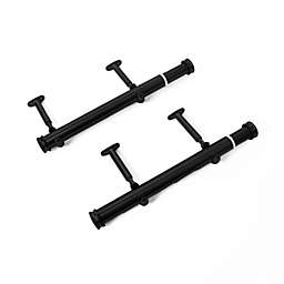 Cambria® Premier Complete® 12-Inch to 20-Inch Side Mount Drapery Rods in Black (Set of 2)