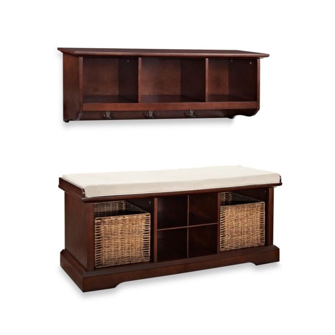 Crosley Brennan 2 Piece Entryway Bench Shelf Set Bed Bath Beyond